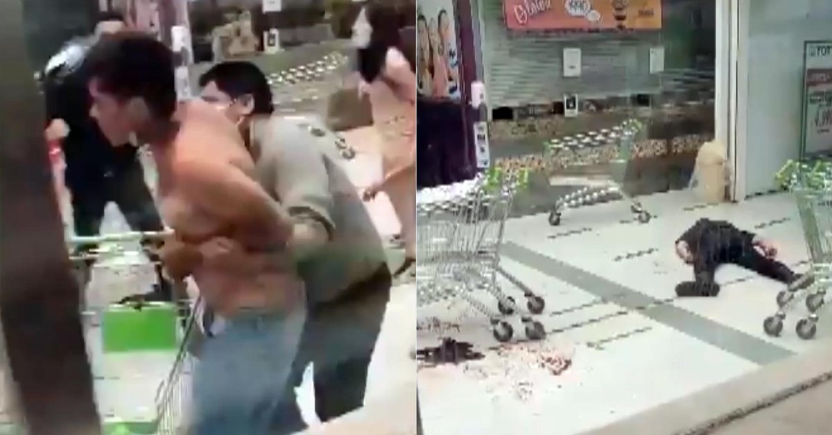 Sangriento ataque en un supermercado en Chile: un joven apuñaló a dos guardias de seguridad