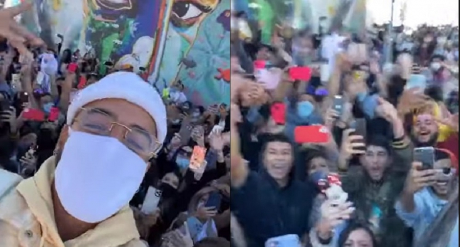 Policía canceló sesión de fotos de Maluma con sus fans por los tumultos que se armaron