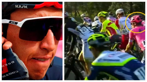 El susto que se llevaron Egan Bernal y Rigoberto Urán en la Estrella de Besseges