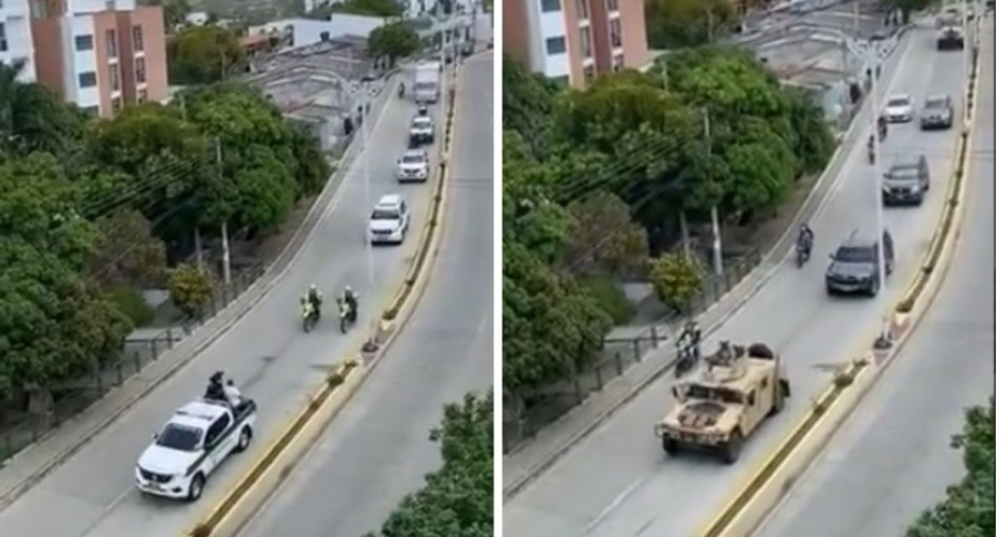 Caravana de seguridad que escoltó 696 vacunas en Sincelejo desata críticas y burlas