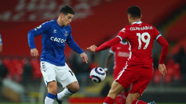 James Rodríguez no cabía de la dicha en Anfield: lo que no se vio del festejo del Everton