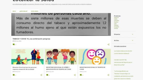 ‘Localizar la salud’, un blog sobre bienestar emocional en tiempos de pandemia