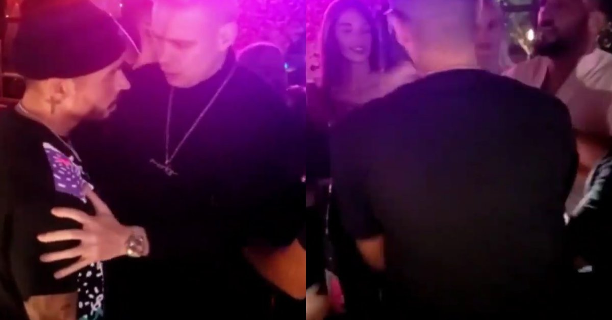 En video: Reykon por poco y se va a los puños con un boxeador en un bar de Miami