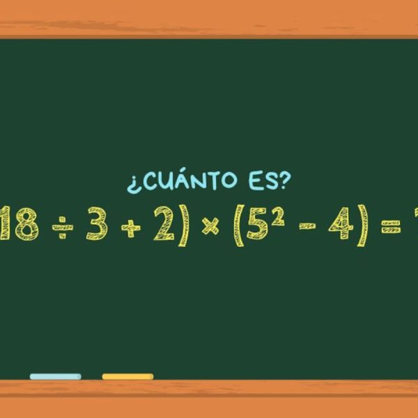 ¿Cuánto es (18 ÷ 3 + 2) × (5²