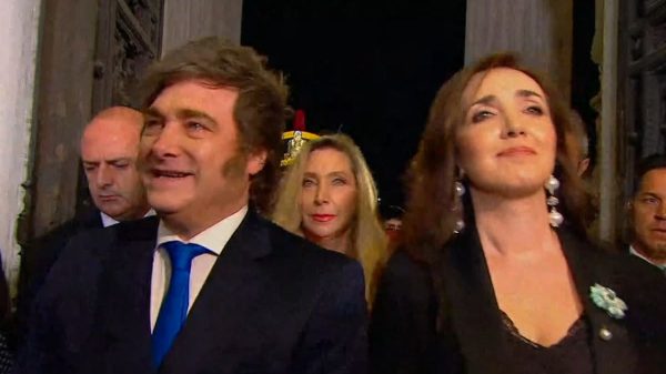 El frío saludo de Javier Milei a Victoria Villarruel en su llegada al Congreso