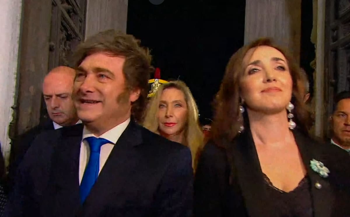 El frío saludo de Javier Milei a Victoria Villarruel en su llegada al Congreso