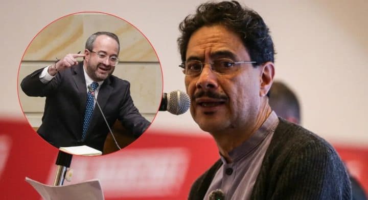 Ciro Ramírez en el Senado, rodeado de congresistas en pleno debate.