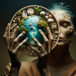 Un grupo de personas plantando árboles en un parque de Bogotá bajo un cielo despejado.