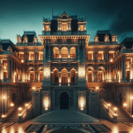 Gustavo Petro y Delcy Rodríguez en una reunión en el Palacio de Miraflores, ambos sentados en un elegante salón.