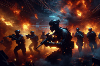 El elenco de 'Perfil Falso' posando en un evento de estreno, con luces brillantes y una gran pantalla detrás.