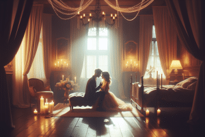 Raúl Ocampo y Laura Dicelis sonríen juntos en un parque, rodeados de flores y luz natural.