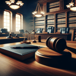 Un grupo de abogados discute en una sala de audiencias del Consejo de Estado en Bogotá.