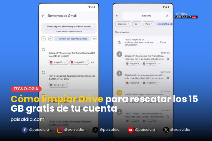 Un usuario revisa archivos en su computadora, buscando liberar espacio en Google Drive.