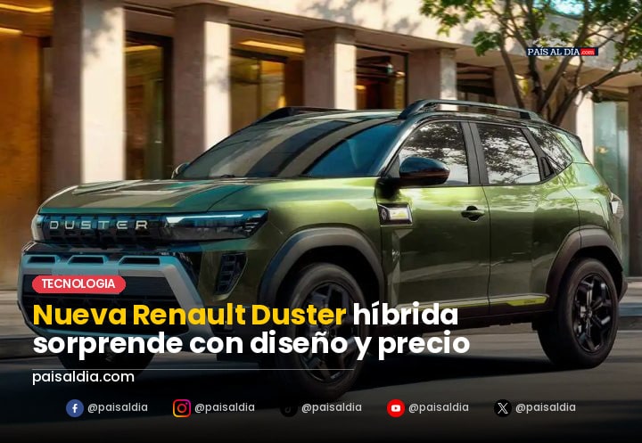 Nueva Renault Duster híbrida en un concesionario, destacando su diseño moderno y elegante.