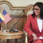 Laura Guerra, presidenta del Banco Central, durante una conferencia de prensa en Caracas.