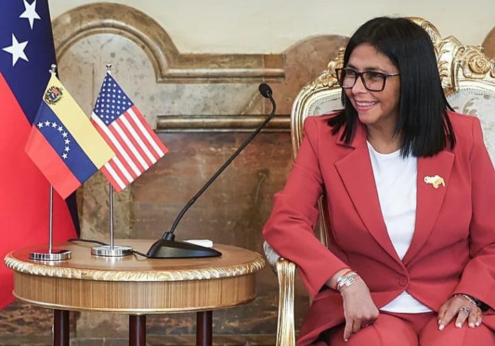 Laura Guerra, presidenta del Banco Central, durante una conferencia de prensa en Caracas.