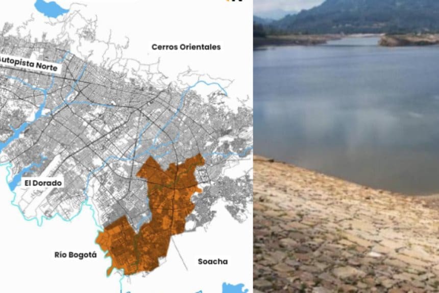 Vecinos de Cartagena en la calle con cubos de agua, esperando suministro.