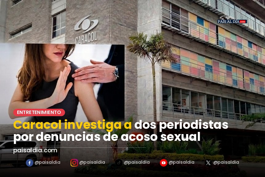 Dos periodistas en un estudio de televisión, con expresiones serias y documentos en mano.