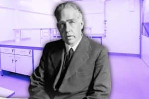 David Gross, en un auditorio, habla apasionadamente ante un público atento.