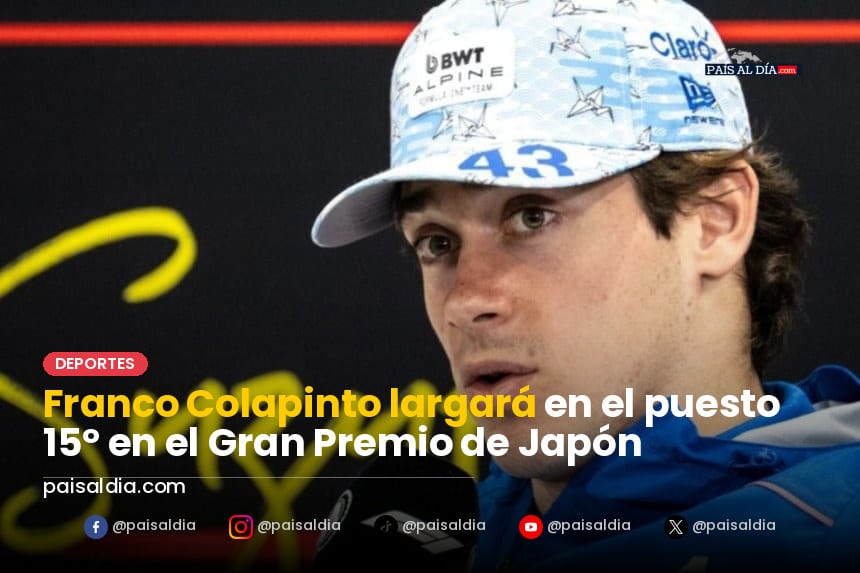 Franco Colapinto en el circuito de Suzuka, enfocado y listo para la carrera.