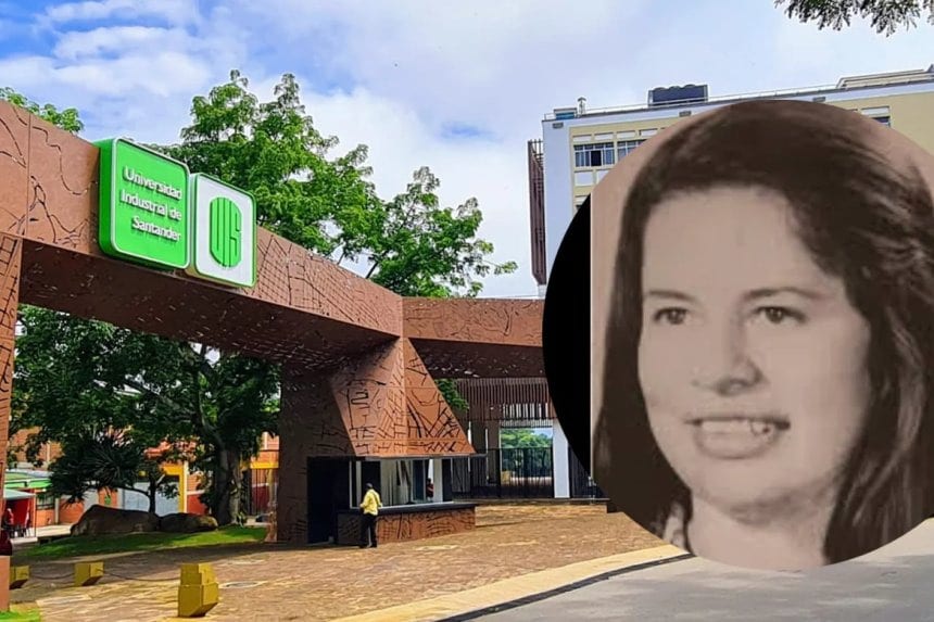 Familiares y amigos de Carmenza Landazábal sostienen su retrato en ceremonia emotiva.