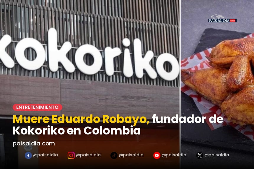 Eduardo Robayo en su restaurante Kokoriko, rodeado de pollo asado y clientes satisfechos.