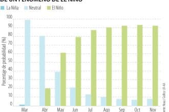 Un grupo de campesinos observa el cielo nublado mientras trabajan en sus cultivos.