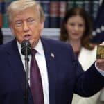 Howard Lutnick, secretario de Comercio, habla en una conferencia de prensa