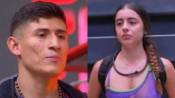 Valentina sonriente en un estudio, hablando frente a la cámara durante su transmisión en vivo.